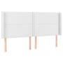 Kopfteil mit LED, weißem Kunstleder, 203 x 16 x 118/128 cm von , Kopf- und Fußteile - Ref: Foro24-3124017, Preis: 117,94 €, R...
