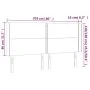 Kopfteil mit LED, weißem Kunstleder, 203 x 16 x 118/128 cm von , Kopf- und Fußteile - Ref: Foro24-3124017, Preis: 116,55 €, R...