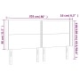 Kopfteil mit LED, weißem Kunstleder, 203 x 16 x 118/128 cm von , Kopf- und Fußteile - Ref: Foro24-3124017, Preis: 117,94 €, R...
