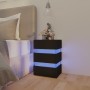 Nachttisch, LED-Leuchte, schwarzes Holzwerkstoff, 45 x 35 x 67 cm von vidaXL, Nachttische - Ref: Foro24-326841, Preis: 106,23...