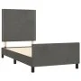 Dark gray velvet bed frame with headboard 90x190cm by , Beds and slatted bases - Ref: Foro24-3125667, Price: 124,34 €, Discou...