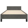 Dark gray velvet bed frame with headboard 90x190cm by , Beds and slatted bases - Ref: Foro24-3125667, Price: 125,73 €, Discou...
