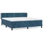 Box spring bed with dark blue velvet mattress 180x200 cm by , Beds and slatted bases - Ref: Foro24-3127449, Price: 544,29 €, ...