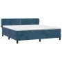 Box spring bed with dark blue velvet mattress 180x200 cm by , Beds and slatted bases - Ref: Foro24-3127449, Price: 544,29 €, ...