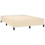 Cama box spring con colchón tela color crema 140x190 cm de , Camas y somieres - Ref: Foro24-3127802, Precio: 499,61 €, Descue...