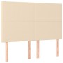 Cama box spring con colchón tela color crema 140x190 cm de , Camas y somieres - Ref: Foro24-3127802, Precio: 499,61 €, Descue...