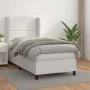 Cama box spring con colchón cuero sintético blanco 90x190 cm de , Camas y somieres - Ref: Foro24-3128950, Precio: 356,21 €, D...