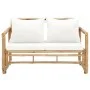 2 seater garden sofa with bamboo cushions by vidaXL, garden benches - Ref: Foro24-43157, Price: 233,94 €, Discount: %