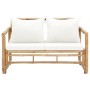2-Sitzer-Gartensofa mit Bambuskissen von vidaXL, Gartenbänke - Ref: Foro24-43157, Preis: 176,27 €, Rabatt: %