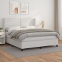 Cama box spring con colchón cuero sintético blanco 180x200 cm de , Camas y somieres - Ref: Foro24-3128986, Precio: 649,76 €, ...