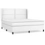 Box spring bed with white synthetic leather mattress 180x200 cm by , Beds and slatted bases - Ref: Foro24-3128986, Price: 649...