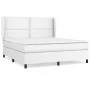 Box spring bed with white synthetic leather mattress 180x200 cm by , Beds and slatted bases - Ref: Foro24-3128986, Price: 641...