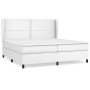 Cama box spring con colchón cuero sintético blanco 200x200 cm de , Camas y somieres - Ref: Foro24-3128992, Precio: 715,80 €, ...