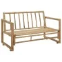 2 seater garden sofa with bamboo cushions by vidaXL, garden benches - Ref: Foro24-43157, Price: 233,94 €, Discount: %