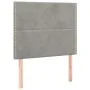 Box spring bed with light gray velvet mattress 90x190 cm by , Beds and slatted bases - Ref: Foro24-3129123, Price: 309,12 €, ...