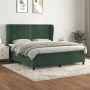 Box spring bed with dark green velvet mattress 180x200 cm by , Beds and slatted bases - Ref: Foro24-3129168, Price: 644,74 €,...