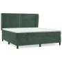 Box spring bed with dark green velvet mattress 180x200 cm by , Beds and slatted bases - Ref: Foro24-3129168, Price: 644,74 €,...