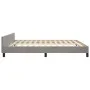 Bed frame with light gray velvet headboard 180x200cm by , Beds and slatted bases - Ref: Foro24-3125708, Price: 212,08 €, Disc...