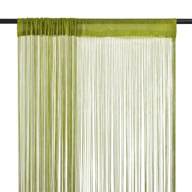 Cortinas de flecos 2 piezas 140x250 cm verde