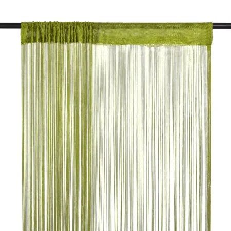 Fringe curtains 2 pieces 140x250 cm green by vidaXL, Curtains and curtains - Ref: Foro24-132413, Price: 26,10 €, Discount: %