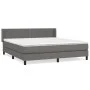 Box spring bed with gray synthetic leather mattress 180x200 cm by , Beds and slatted bases - Ref: Foro24-3130737, Price: 525,...