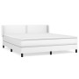 Boxspringbett mit weißer Kunstledermatratze 160x200 cm von , Betten und Lattenroste - Ref: Foro24-3130728, Preis: 515,65 €, R...