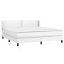 Cama box spring con colchón cuero sintético blanco 160x200 cm de , Camas y somieres - Ref: Foro24-3130728, Precio: 514,33 €, ...