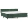 Cama box spring con colchón terciopelo verde oscuro 200x200 cm de , Camas y somieres - Ref: Foro24-3130922, Precio: 614,96 €,...