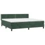 Cama box spring con colchón terciopelo verde oscuro 200x200 cm de , Camas y somieres - Ref: Foro24-3130922, Precio: 614,96 €,...