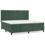Box spring bed with dark green velvet mattress 200x200 cm by , Beds and slatted bases - Ref: Foro24-3132642, Price: 710,34 €,...