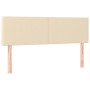 Boxspringbett-Matratze und LED-Leuchten, cremefarbener Stoff, 140 x 190 cm von , Betten und Lattenroste - Ref: Foro24-3133554...