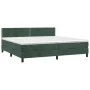 Box spring bed with mattress and LED dark green velvet 200x200cm by , Beds and slatted bases - Ref: Foro24-3134366, Price: 61...