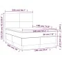 Box spring bed with mattress and LED lights taupe gray fabric 140x190 cm by , Beds and slatted bases - Ref: Foro24-3134713, P...