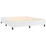 Box spring bed with mattress and LED white synthetic leather 180x200 cm by , Beds and slatted bases - Ref: Foro24-3135898, Pr...