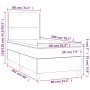 Box spring bed and LED mattress gray synthetic leather 80x200 cm by , Beds and slatted bases - Ref: Foro24-3135853, Price: 31...