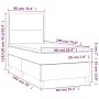 Box spring bed with mattress and LED dark green velvet 90x190 cm by , Beds and slatted bases - Ref: Foro24-3136038, Price: 31...