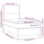 Box spring bed with mattress and LED dark green velvet 90x200 cm by , Beds and slatted bases - Ref: Foro24-3136044, Price: 33...
