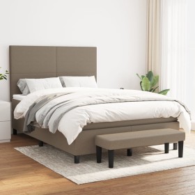 Cama box spring con colchón tela gris taupe 140x190 cm de , Camas y somieres - Ref: Foro24-3136433, Precio: 535,30 €, Descuen...