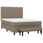 Boxspringbett mit taupegrauer Stoffmatratze 140x190 cm von , Betten und Lattenroste - Ref: Foro24-3136433, Preis: 535,30 €, R...