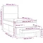 Box spring bed with dark blue velvet mattress 100x200 cm by , Beds and slatted bases - Ref: Foro24-3137771, Price: 354,01 €, ...