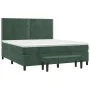 Box spring bed with dark green velvet mattress 180x200 cm by , Beds and slatted bases - Ref: Foro24-3137800, Price: 667,30 €,...