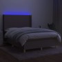 Cama box spring colchón y luces LED tela gris taupe 140x190 cm de , Camas y somieres - Ref: Foro24-3138713, Precio: 530,73 €,...