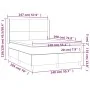 Box spring bed with mattress and LED lights taupe gray fabric 140x190 cm by , Beds and slatted bases - Ref: Foro24-3138713, P...
