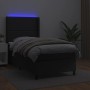 Boxspringbett und LED-Matratze aus schwarzem Kunstleder 90x200 cm von , Betten und Lattenroste - Ref: Foro24-3139301, Preis: ...