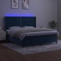 Boxspringbett mit Matratze und LED dunkelblauem Samt 180x200 cm von , Betten und Lattenroste - Ref: Foro24-3139521, Preis: 60...