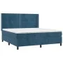 Box spring bed with mattress and LED velvet dark blue 180x200 cm by , Beds and slatted bases - Ref: Foro24-3139521, Price: 62...