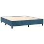 Box spring bed with mattress and LED velvet dark blue 180x200 cm by , Beds and slatted bases - Ref: Foro24-3139521, Price: 62...