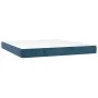 Box spring bed with mattress and LED velvet dark blue 180x200 cm by , Beds and slatted bases - Ref: Foro24-3139521, Price: 62...