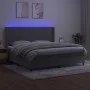 Boxspringbett mit Matratze und hellgrauem LED-Samt 200x200 cm von , Betten und Lattenroste - Ref: Foro24-3139523, Preis: 612,...