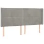 Box spring bed with mattress and LED light gray velvet 200x200 cm by , Beds and slatted bases - Ref: Foro24-3139523, Price: 6...